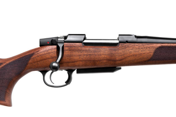 Rifle with blued barrel